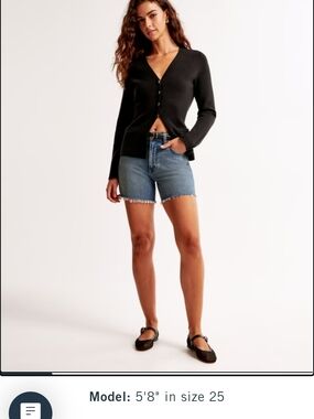 Abercrombie & Fitch High Rise Dad Short size 28/6